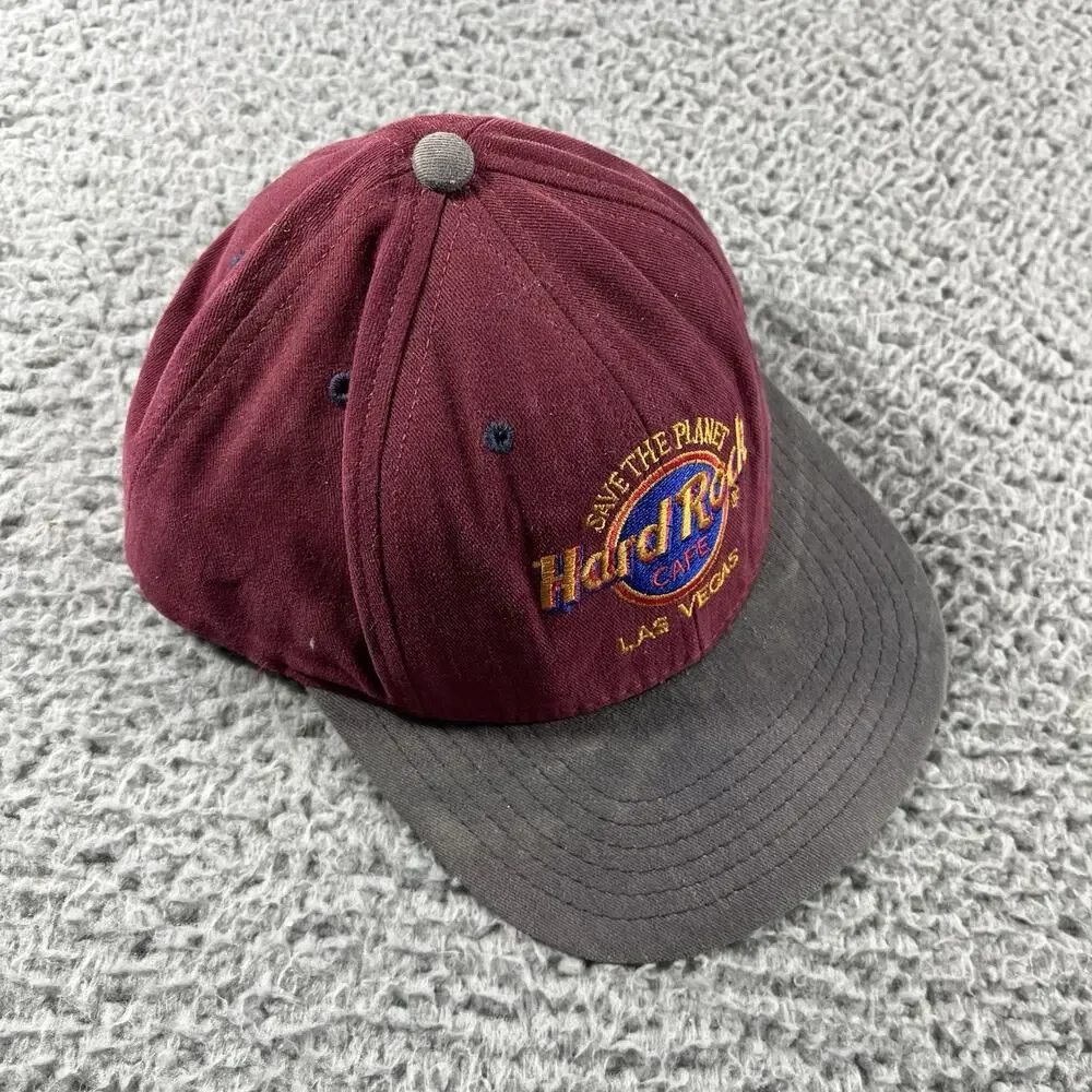 VINTAGE HARD ROCK CAFE LAS VEGAS HAT CAP SNAPBACK USA MADE ADJUSTABLE ONE SIZE